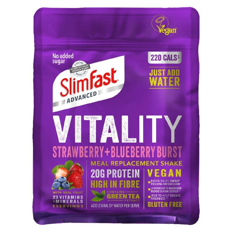 Vegan Advanced Vitality Shake – Strawberry & Blueberry Burst – 400G