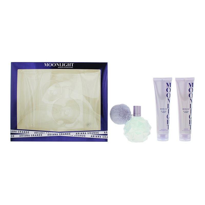 Ariana Grande Moonlight 3 Piece Gift Set: Eau de Parfum 100ml – Body Souffle 100