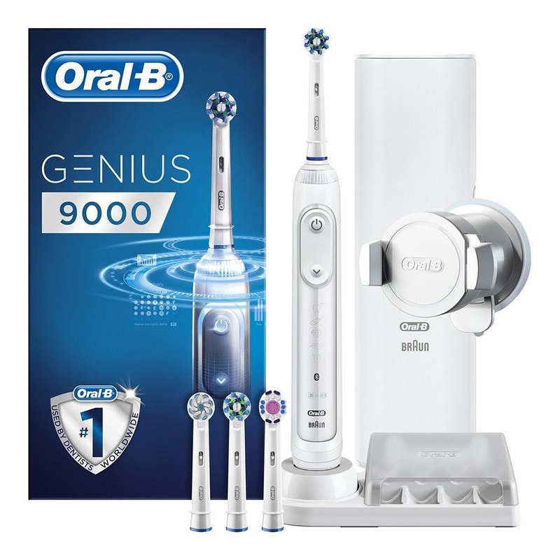 Genius 9000 White Electric Toothbrush Powered By Braun