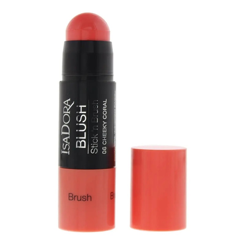 Isadora Blush Stick ‘N Brush 06 Cheeky Coral Blush 7.2g