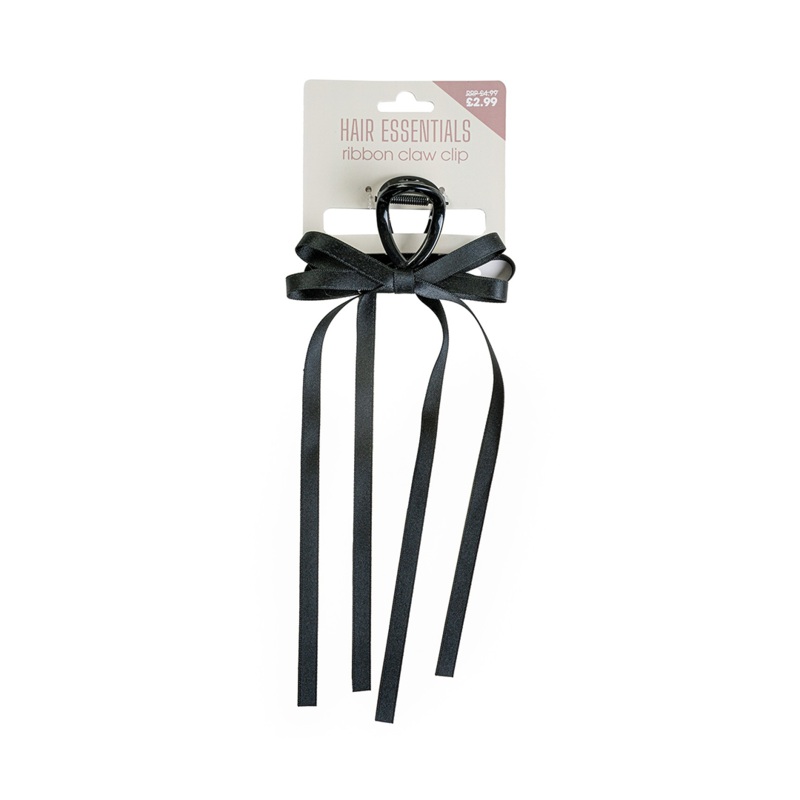 Beauty Outlet Claw Clip Black Ribbon BEAU587