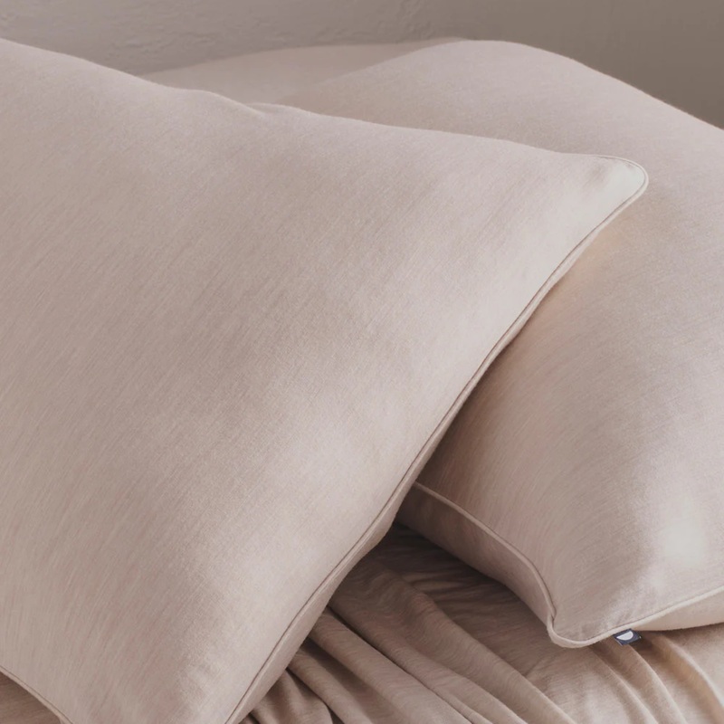 Merino Jersey Pillow Case (Pair) – Tropical Sand