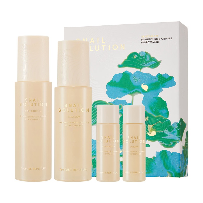NATURE REPUBLIC Snail Solution Skin Care Set – Toner & Emulsion
