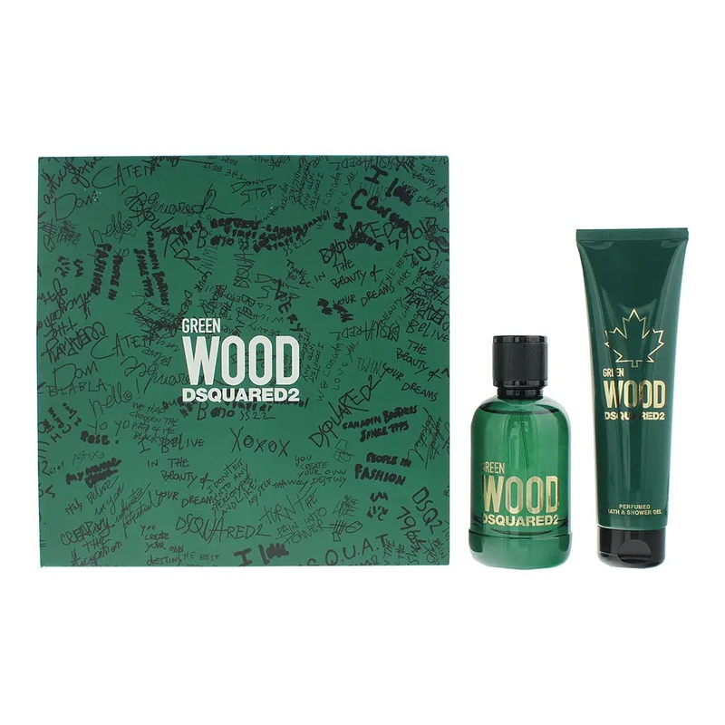 Dsquared2 Green Wood 2 Piece Gift Set: Eau de Toilette 100ml – Shower Gel 150ml