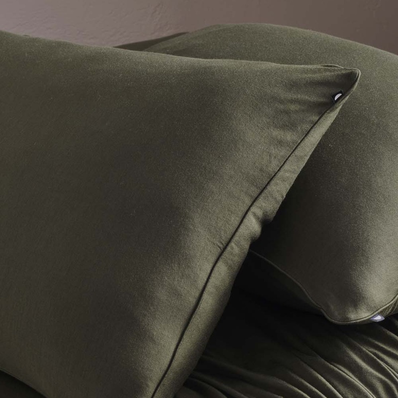 Merino Jersey Pillow Case (Pair) – Olive Grove