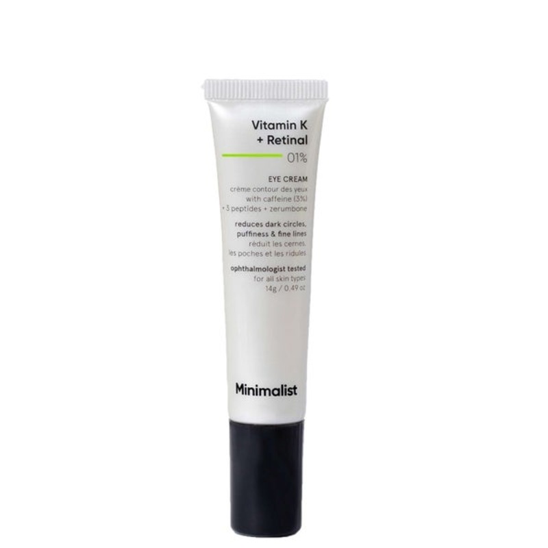 Minimalist Lip & Eye Care Vitamin K + Retinal 01% Eye Cream 14g