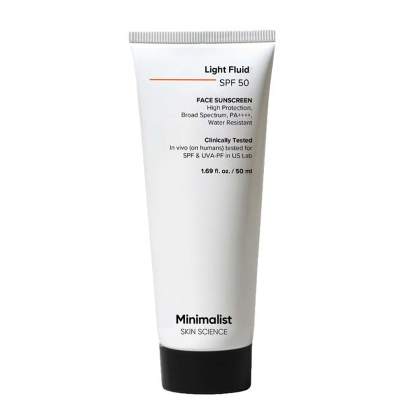 Minimalist Skin Care Light Fluid SPF50 Face Sunscreen 50ml