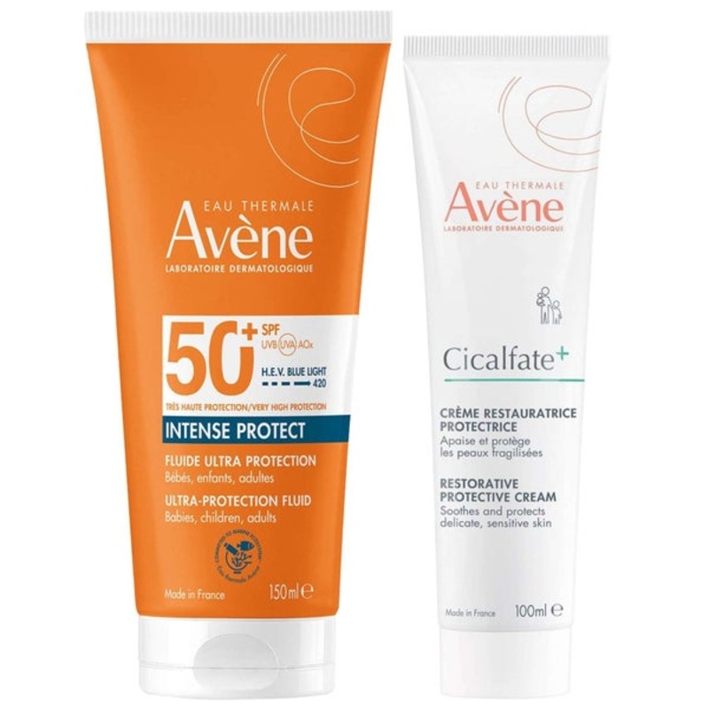 Avne Bundles Duo: Cicalfate+ Restorative Protective Cream 100ml, Intense Protect SPF50+ 150ml