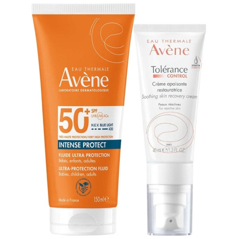 Avne Bundles Duo: Control Soothing Skin Recovery Cream 40ml, Intense Protect SPF50+ 150ml
