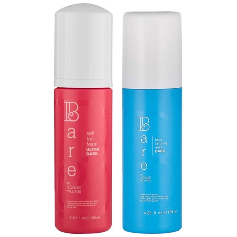 Bare by Vogue Bundles Duo: Face Tanning Mist Dark 125ml & Body Self Tan Foam Ultra Dark 150ml