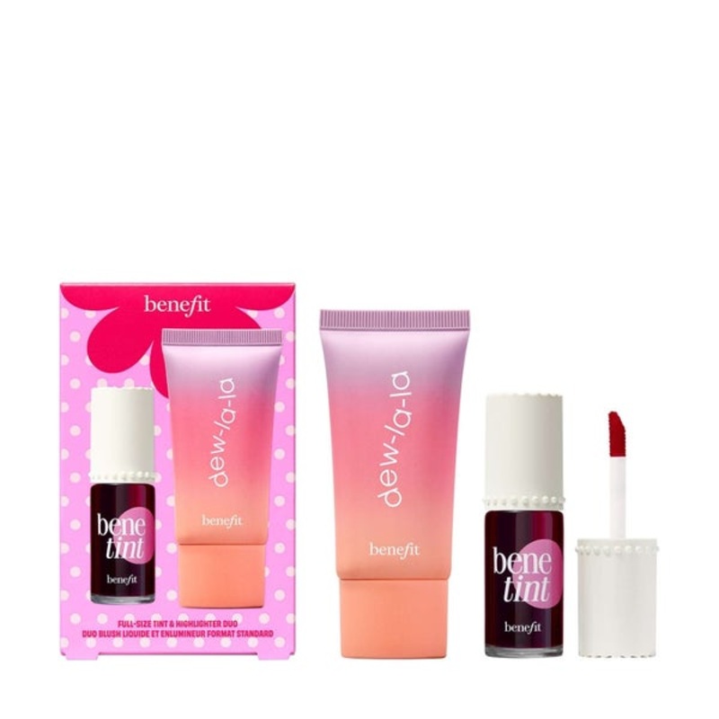 benefit Dew the Benetint Rose-Tinted Lip & Cheek Stain & Liquid Highlighter Duo (Worth 56.50)
