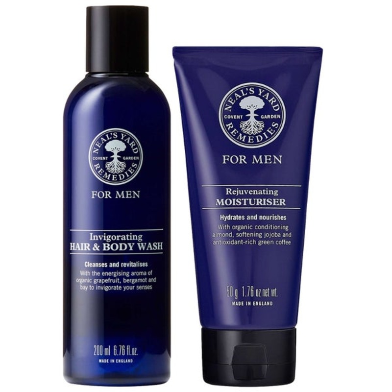 Neal’s Yard Remedies Duo: Invigorating Hair & Body Wash 200ml & Moisturiser 50g