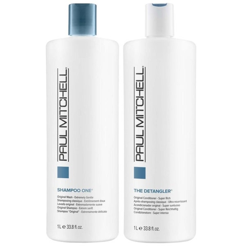 Paul Mitchell Duo: Original Shampoo One Salon Size 1000ml, The Detangler Supersize 1000ml