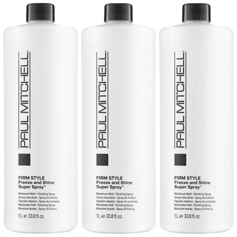 Paul Mitchell Trio: Firm Style Freeze and Shine Super Spray 1000ml x 3