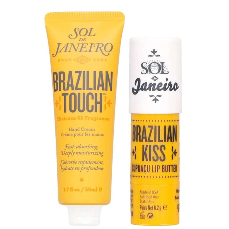 Sol De Janeiro Duo: Brazilian Kiss Cupuau Lip Butter 6.2g & Touch Hand Cream 50ml