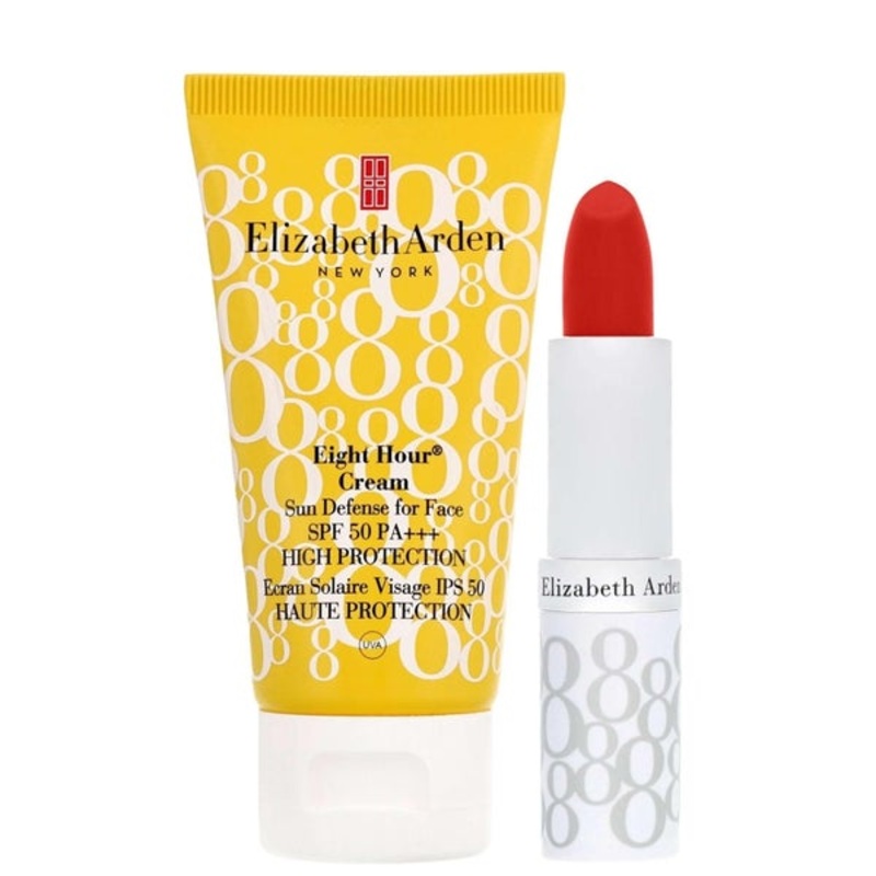 Elizabeth Arden Bundles Duo: Eight Hour Lip Protectant SPF15 05 Berry 3.7g and Face Cream SPF50 50ml