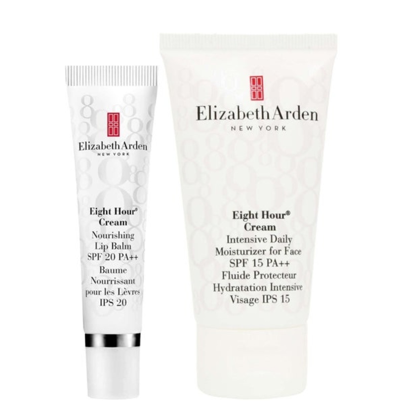 Elizabeth Arden Bundles Duo: Eight Hour Nourishing Lip Balm SPF20 14.8ml and Face Cream SPF50 50ml