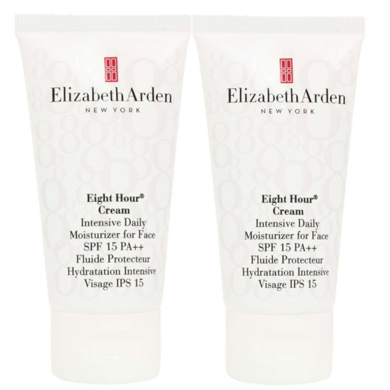Elizabeth Arden Duo: Eight Hour Cream Intensive Daily Moisturizer For Face SPF15 Sunscreen PA++ 50ml / 1.7 fl.oz.