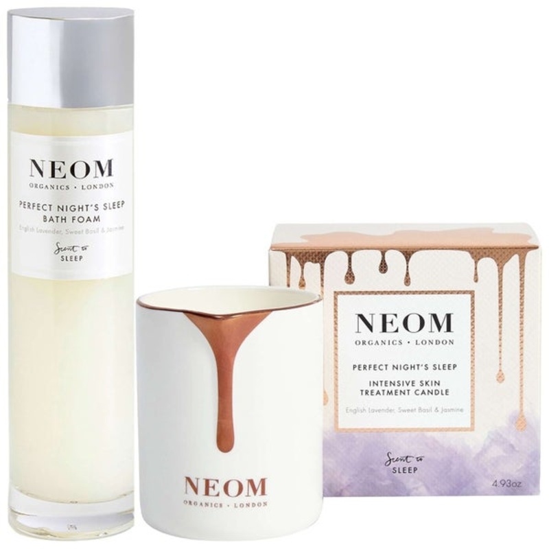Neom Wellbeing London Bundles Duo: Perfect Night’s Sleep Foam & Intensive Skin Treatment Candle