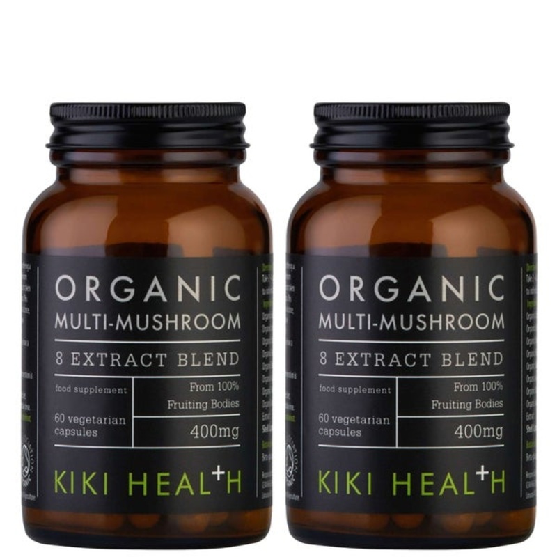 KIKI Health Bundles Organic Multi-Mushroom 8 Extract Blend Vegicaps 2 x 60