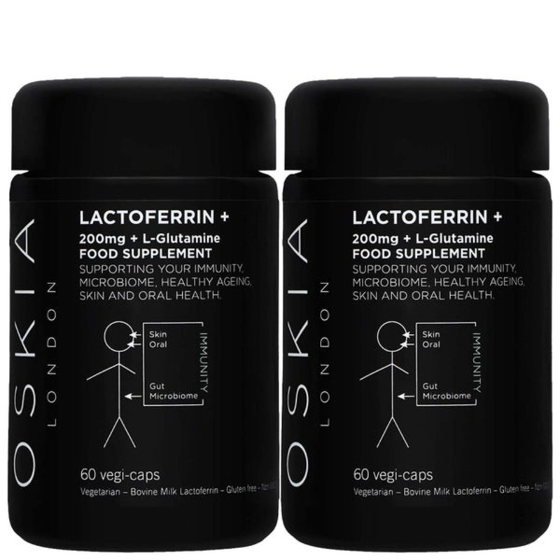 Oskia Lactoferrin + L-Glutamine Capsules 2 x 60