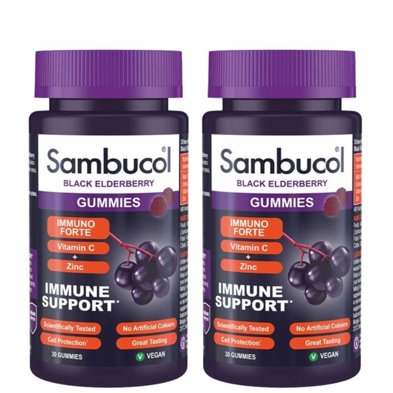 Sambucol Black Elderberry Immuno Forte Gummies 2 x 30