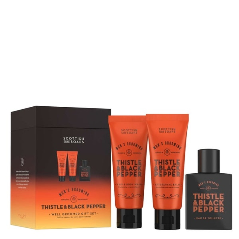 The Scottish Fine Soaps Company Thistle & Black Pepper Well Groomed Gift Set