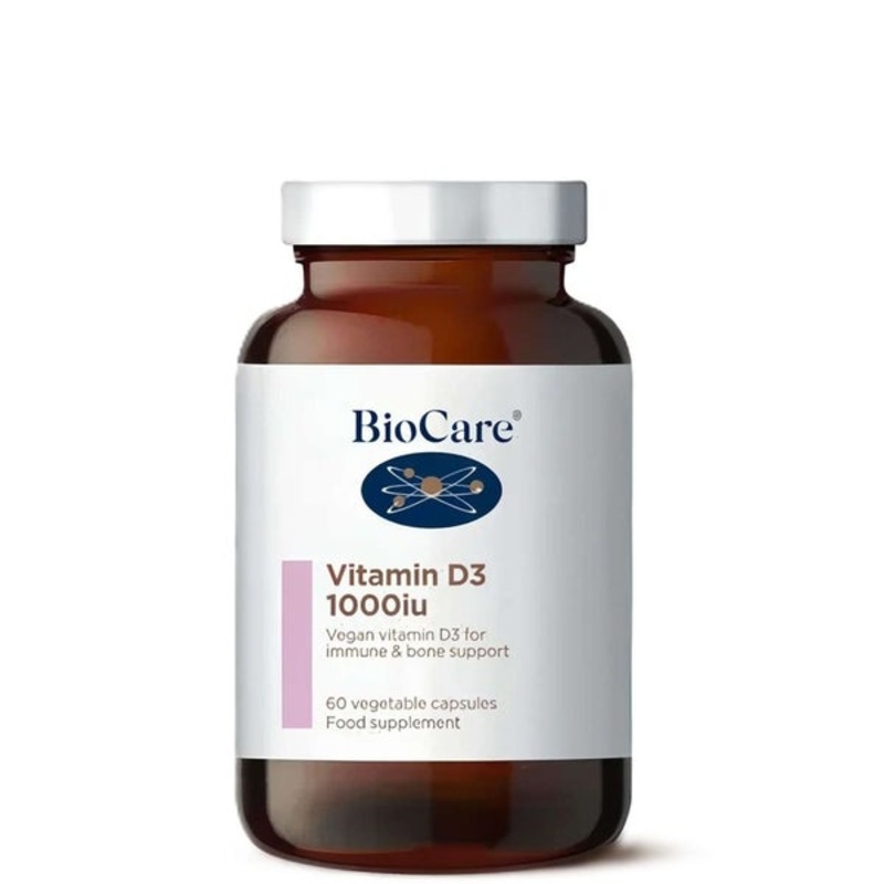 BioCare Vitamins & Supplements Vitamin D3 1000iu x 60 Capsules