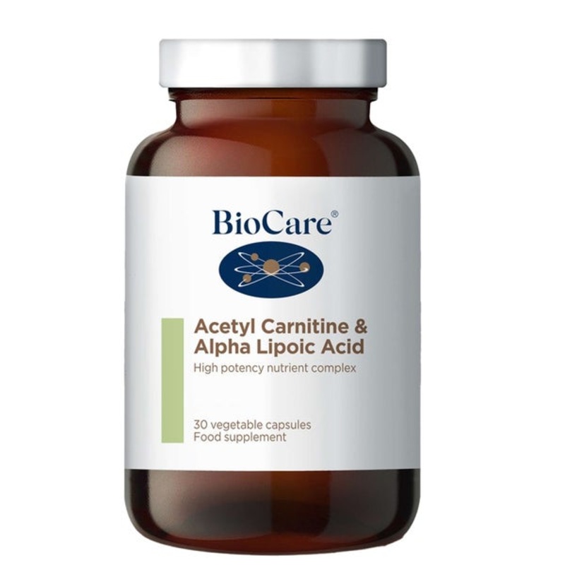 BioCare Weight Management Supplements  Acetyl Carnitine & Alpha Lipoic Acid x 30 Capsules