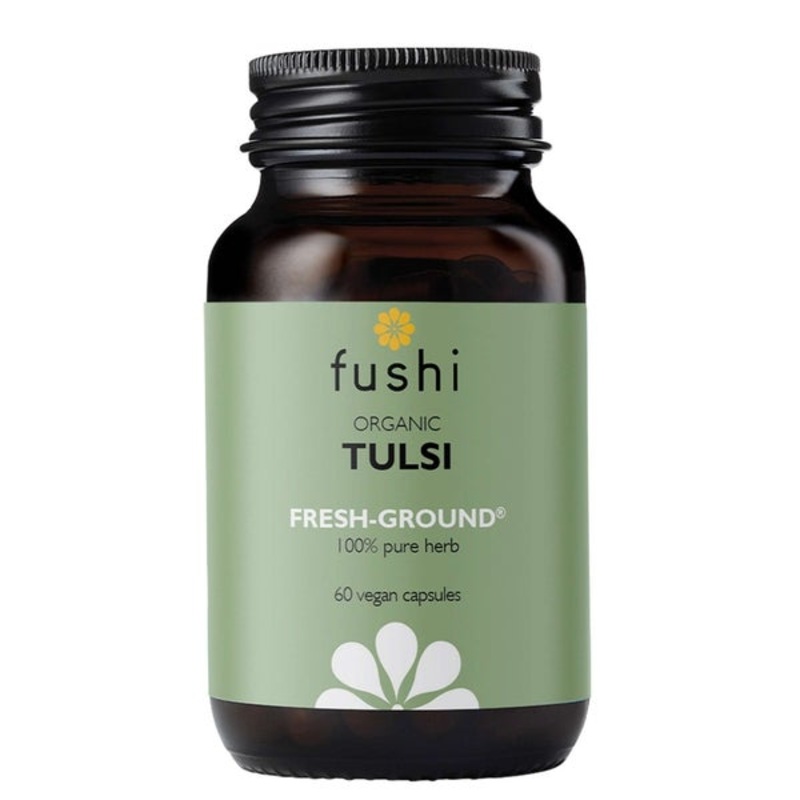 Fushi Single Herb Supplements Organic Tulsi (Holy Basil) x 60 Capsules