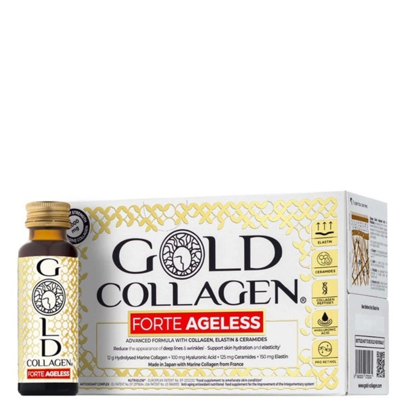 Gold Collagen Liquid Supplement Forte Ageless Liquid Supplement 10 x 50ml