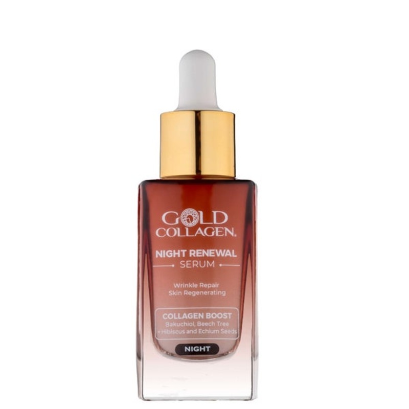 Gold Collagen Skincare  Night Renewal Wrinkle Repair Skin Regenerating Serum 30ml