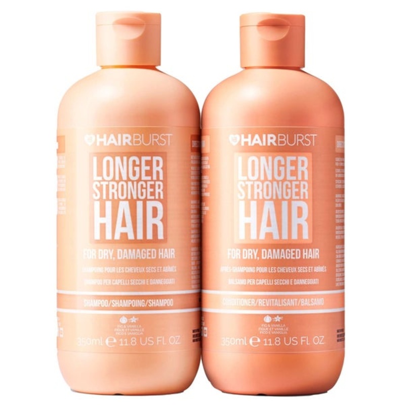Hairburst Longer Stronger Hair  Shampoo 350ml & Conditioner 350ml For Dry & Damaged Hair