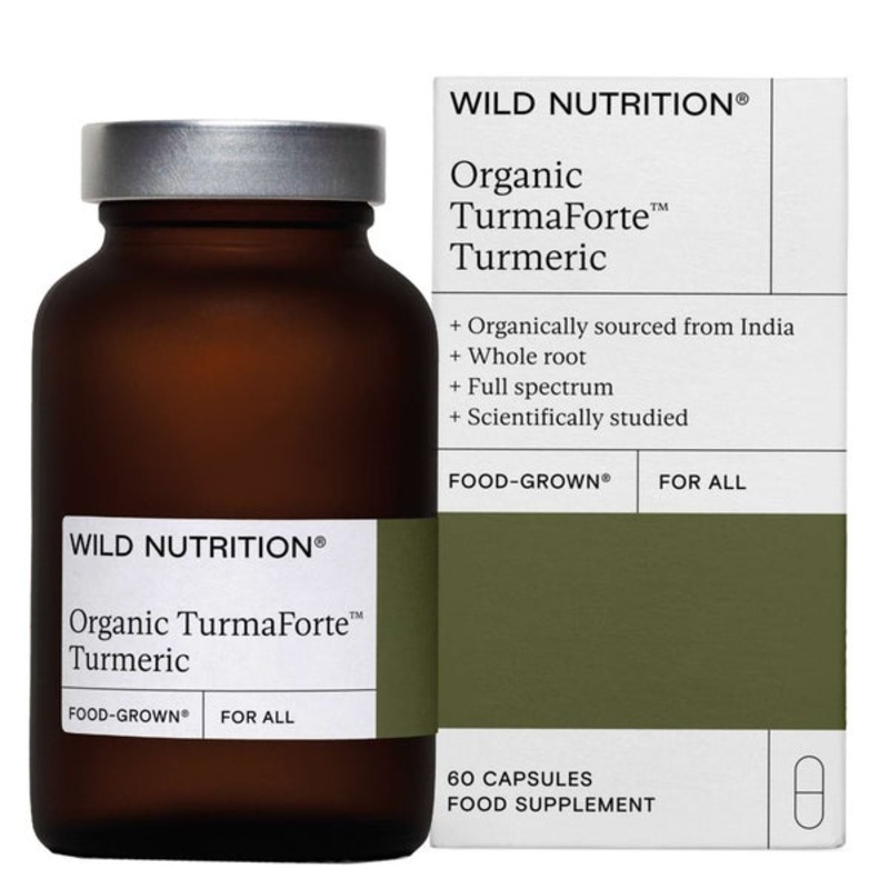 Wild Nutrition  Supplements Food-Grown Organic Turmaforte Turmeric Capsules x 60