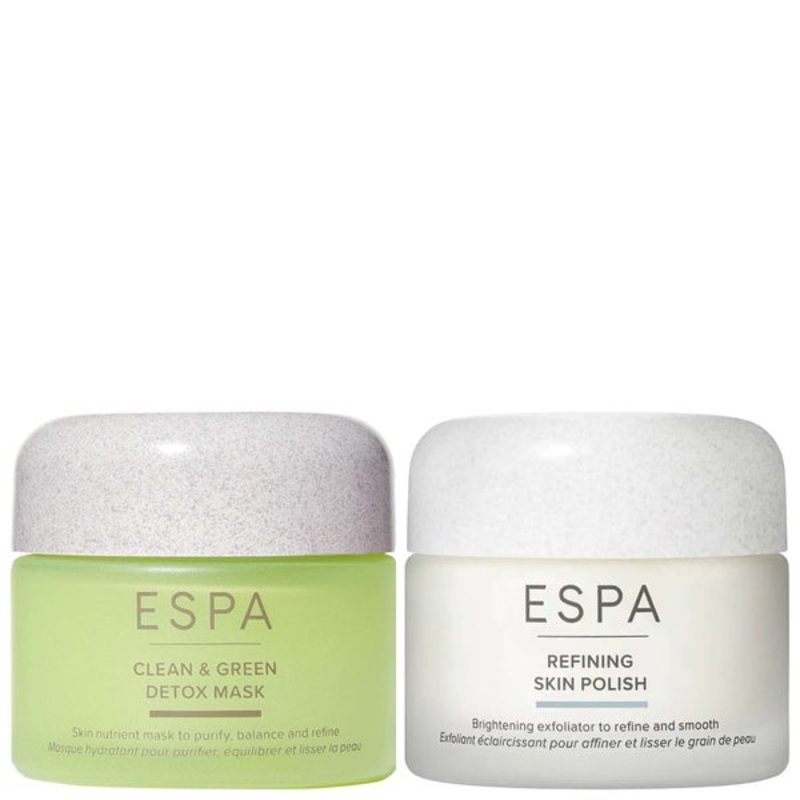ESPA Bundles Duo: Active Nutrients Clean & Green Detox Mask 55ml & Refining Skin Polish 55ml