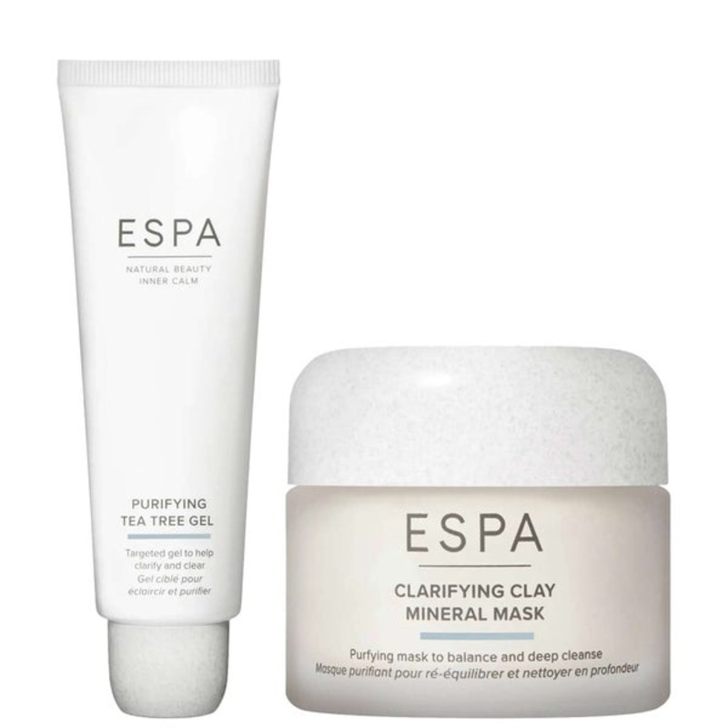 ESPA Bundles Duo: Clarifying Clay Mineral Mask 55ml & Purifying Tea Tree Gel 50ml