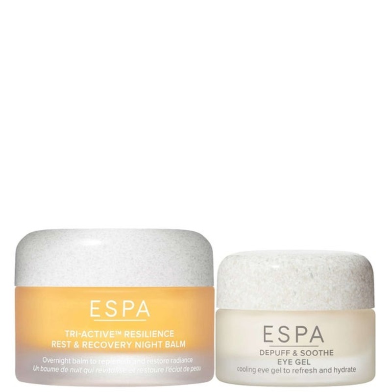 ESPA Bundles Duo: Tri-Active Resilience Rest & Recovery Overnight Balm 30ml & Depuff & Soothe Eye Gel 15ml