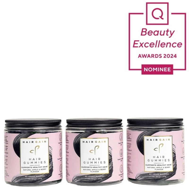 Hair Gain Gummies Trio – 3 Month Supply x 180 Gummies