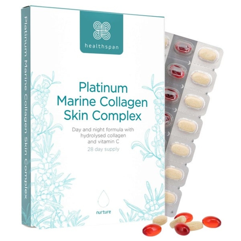Healthspan Collagen  Platinum Marine Collagen Skin Complex x 28 Capsules & x 28 Tablets