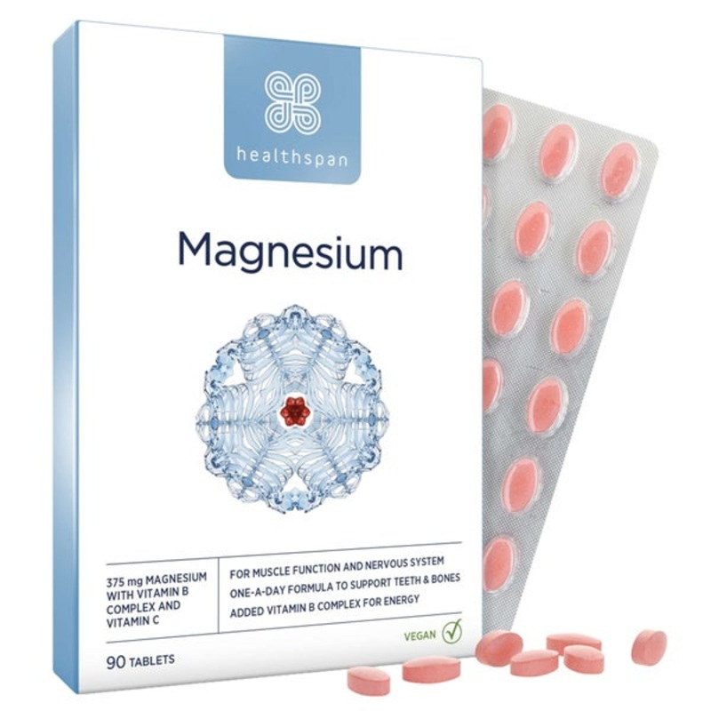 Healthspan Vitamins & Supplements Magnesium Tablets 375mg x 90
