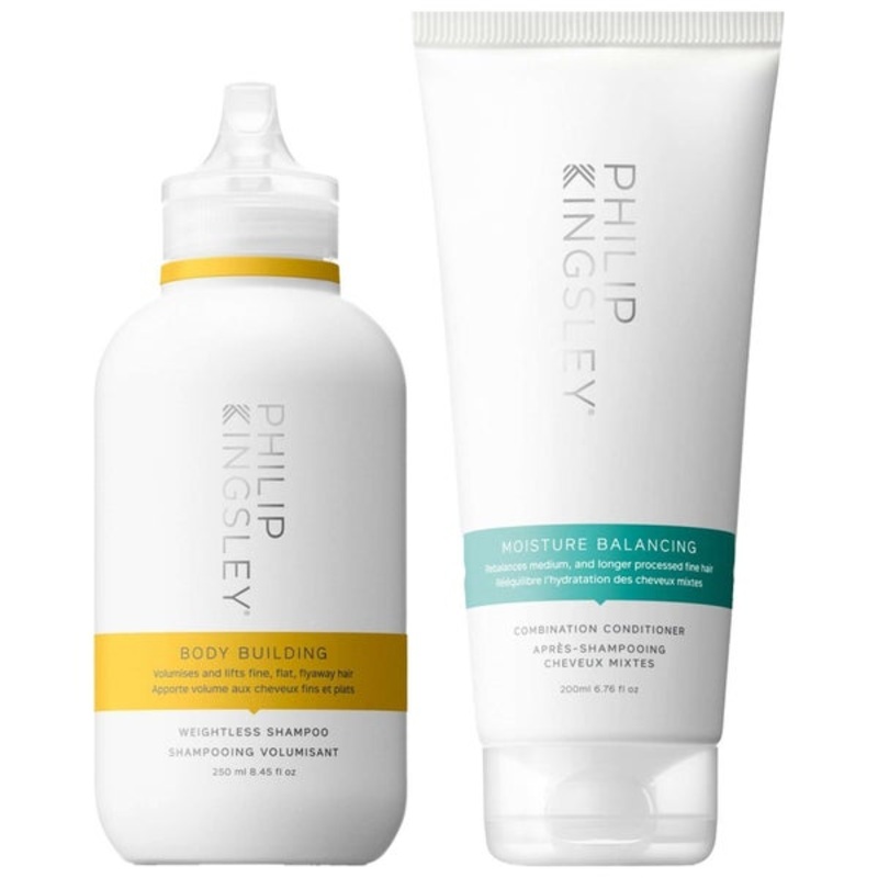 Philip Kingsley Kits Body Building Shampoo 250ml & Moisture Balancing Conditioner 200ml Duo (Worth 56.00)