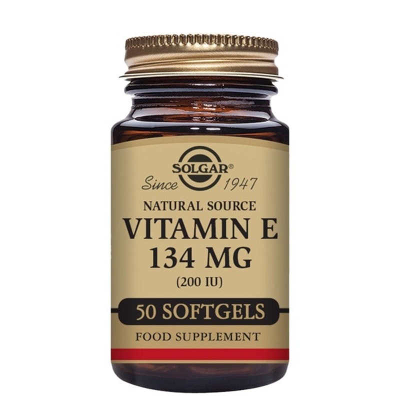 Solgar Vitamins Natural Source Vitamin E 134mg (200 IU) Vegetable Softgels x 50