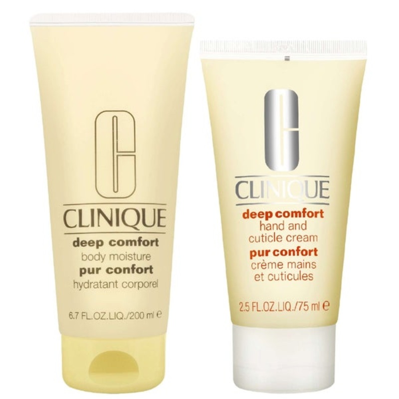 Clinique Duo: Deep Comfort Body Moisture 200ml / 6.7 fl.oz. & Deep Comfort Hand and Cuticle Cream 75ml / 2.5 fl.oz.