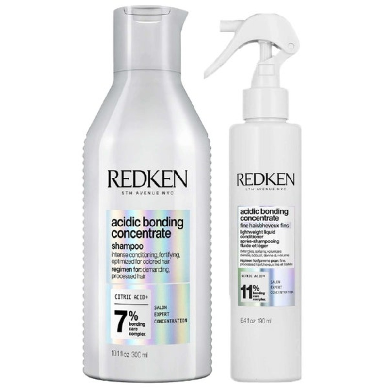 Redken Duo: Acidic Bonding Concentrate Shampoo 300ml & Lightweight Liquid Conditioner 190ml