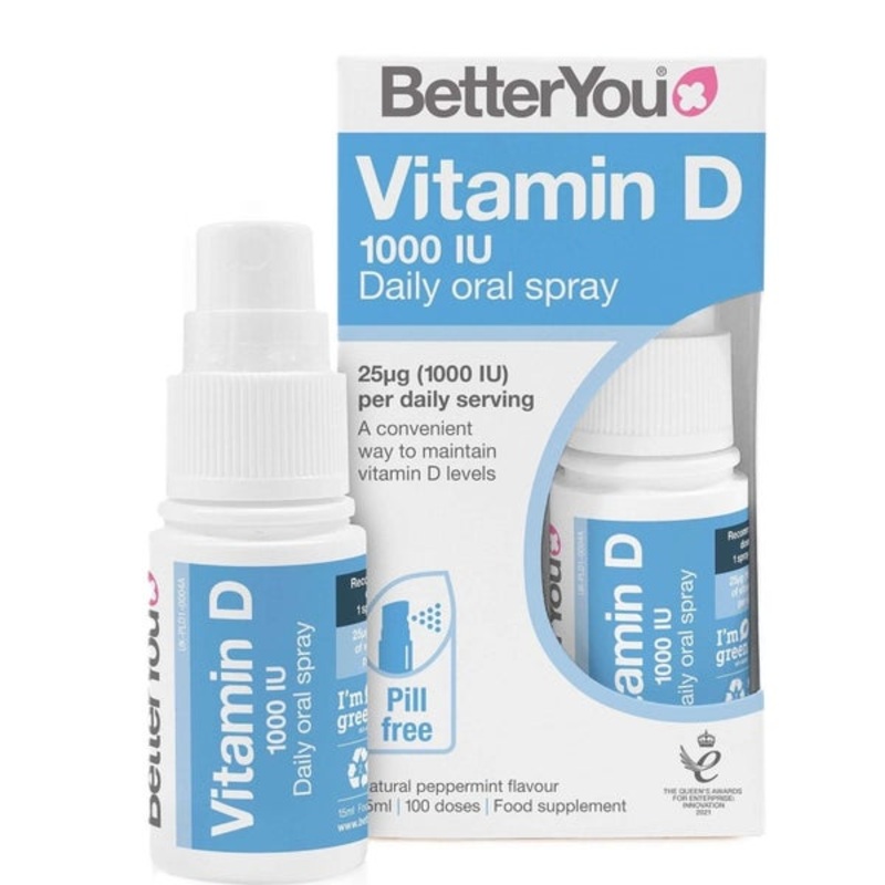 BetterYou Oral Spray Vitamin D 1000 IU 15ml