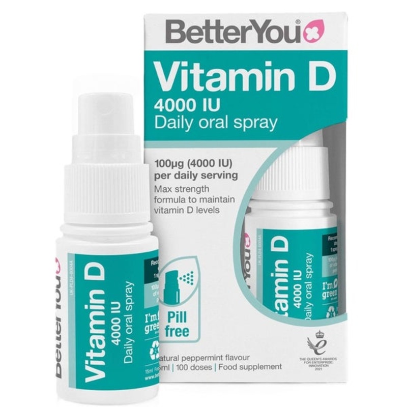 BetterYou Oral Spray Vitamin D 4000 IU 15ml