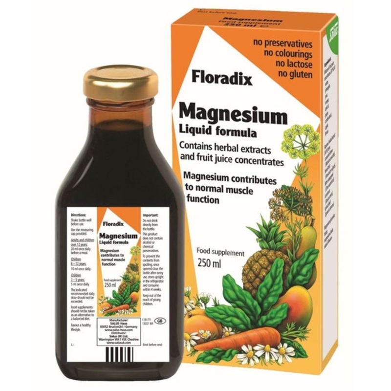 Floradix  Liquid Supplements  Magnesium Liquid Mineral Formula 250ml
