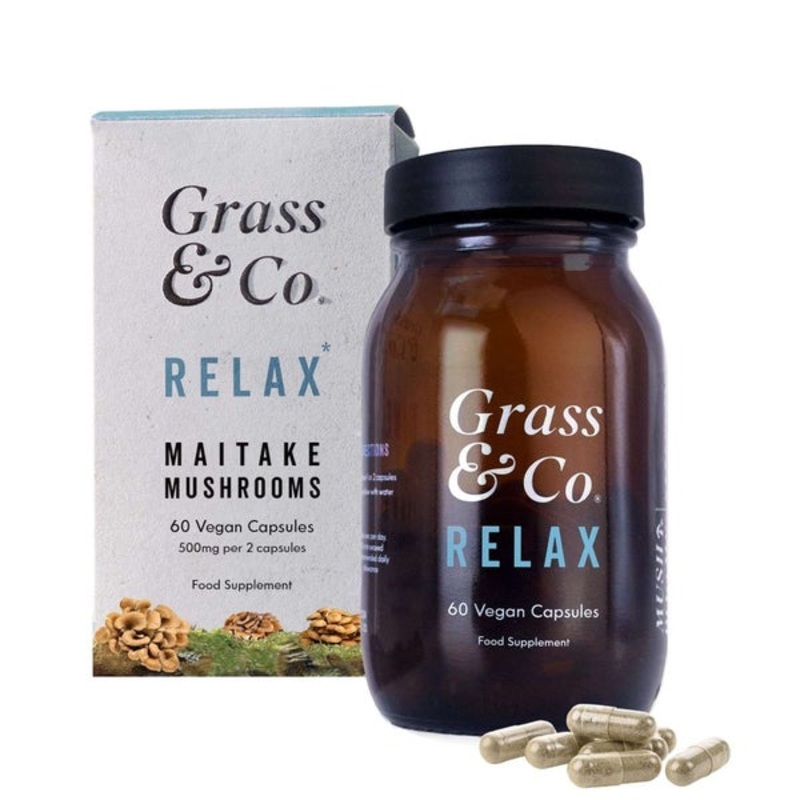 Grass & Co Mushrooms Capsules  Relax Maitake Mushrooms x 60 Capsules