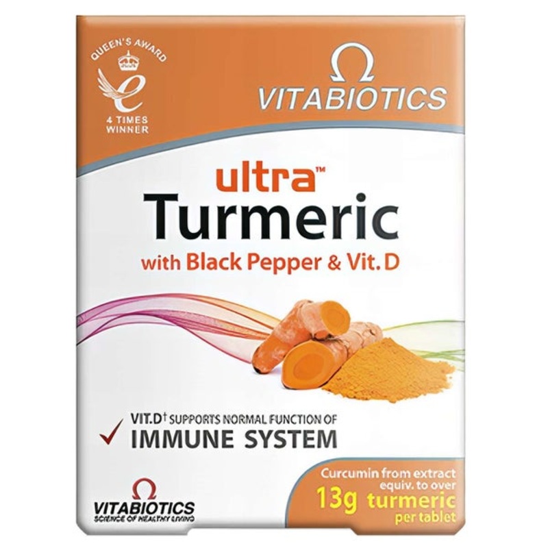 Vitabiotics Ultra Turmeric With Black Pepper & Vitamin D Tablets x 60