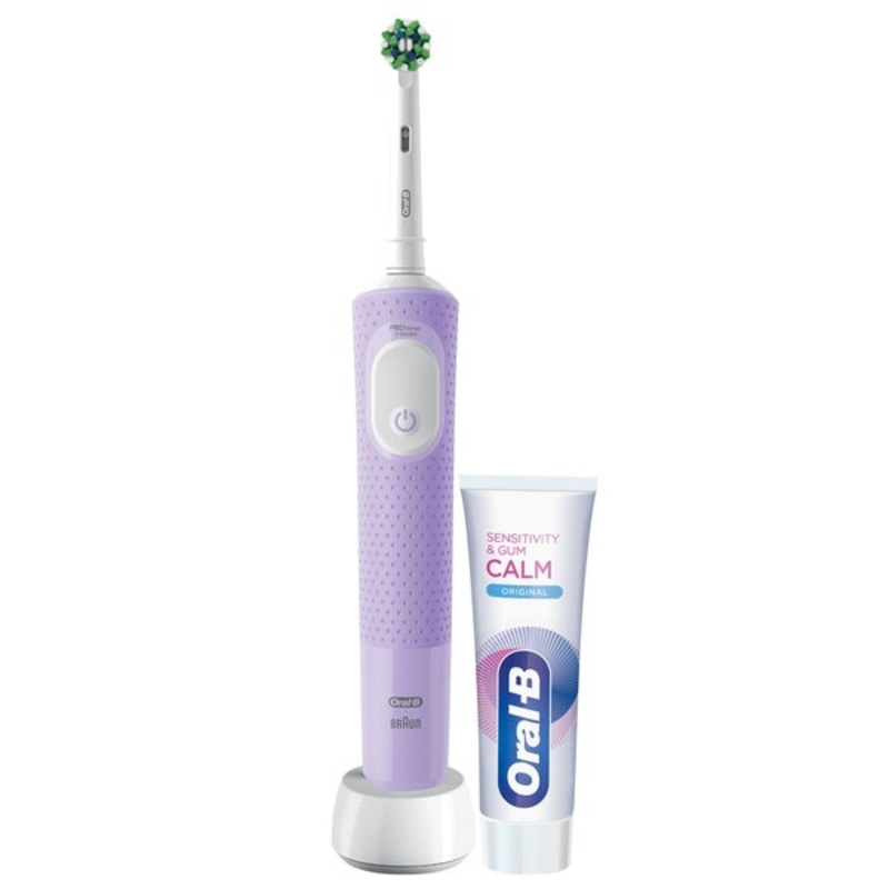 Oral-B Vitality Pro Purple Electric Toothbrush & Toothpaste 75ml